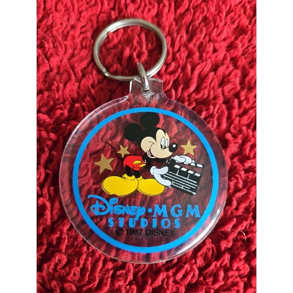 Vintage 1987 Walt Disney World MGM Studios Keychain Mickey Mouse
